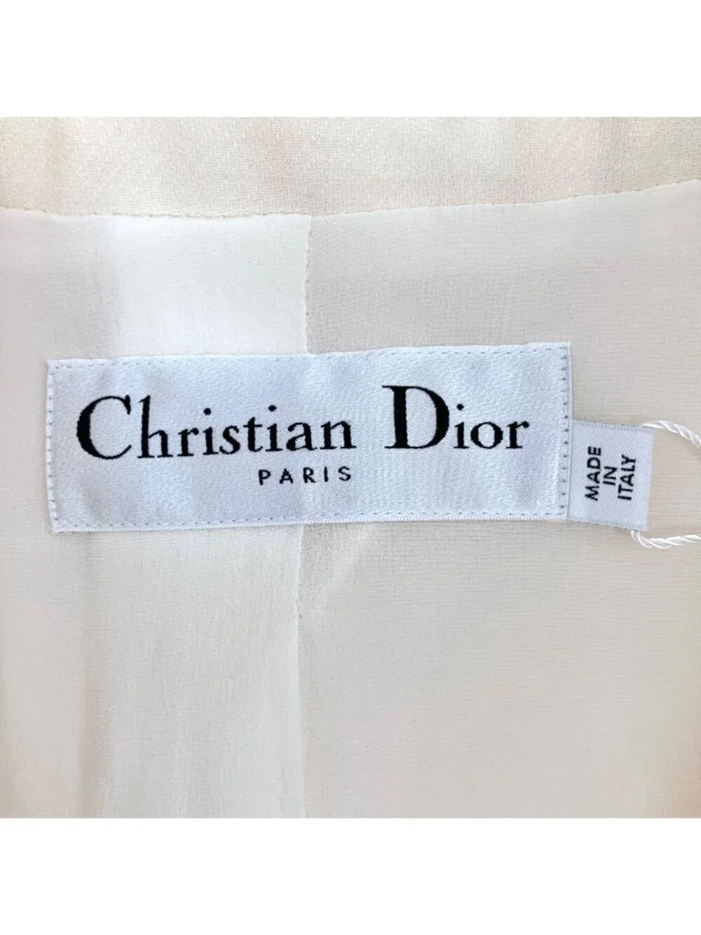 Dior Beige Wool Double-Breasted Sleeveless Blazer Vest